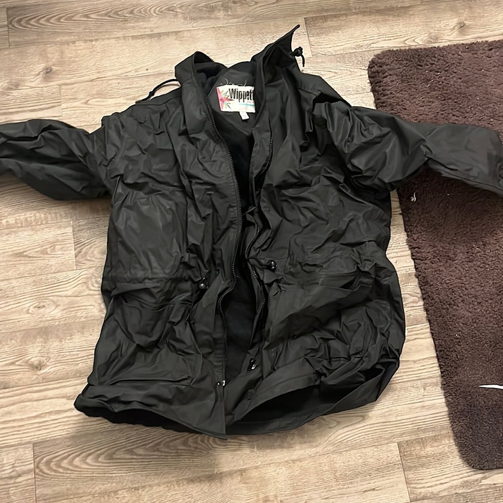 Wippette RainThings Jacket, color black, size large, gently used, good condition